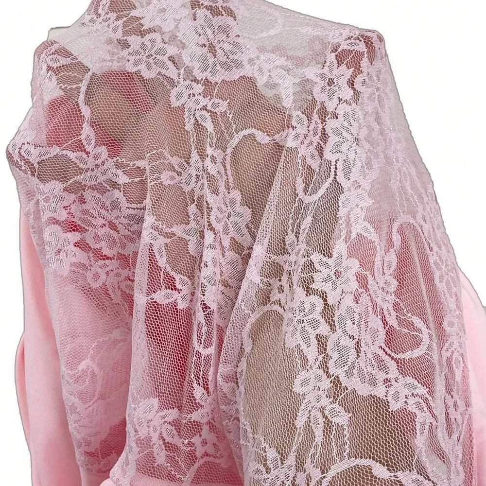 Coral Pink Sexy Women's Lace Plunging Neck Bodycon Dress_7